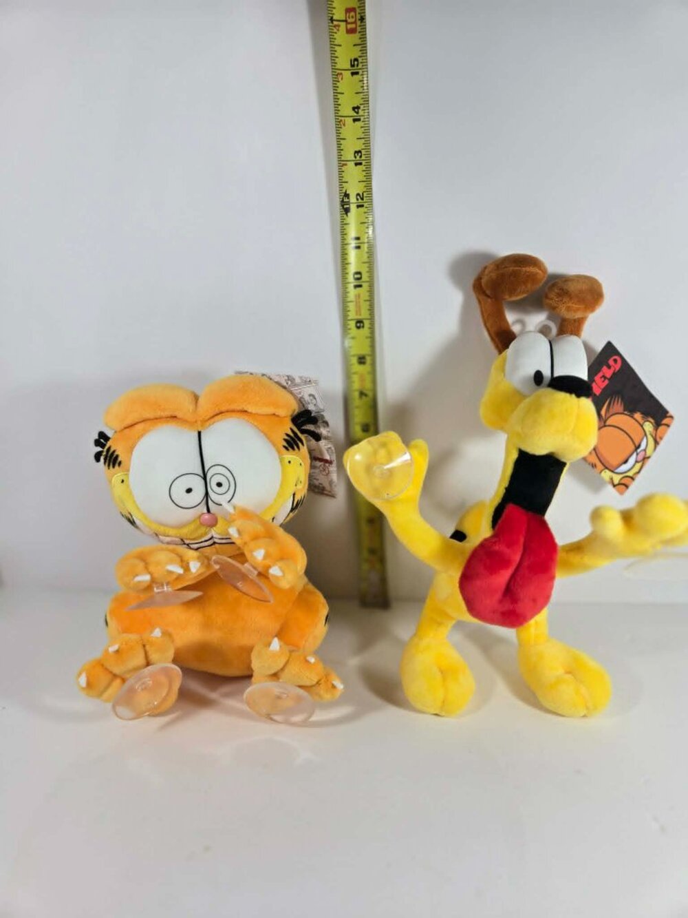 Kidrobot Garfield & Odie Suction Cup Window Clinger Plush 8" Set of 2 - Picture 2 of 3